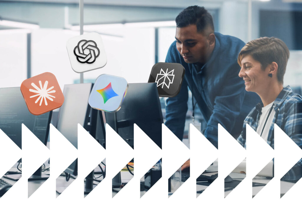 Ilustração representando Shadow AI e riscos corporativos relacionados ao uso não autorizado de inteligência artificial.